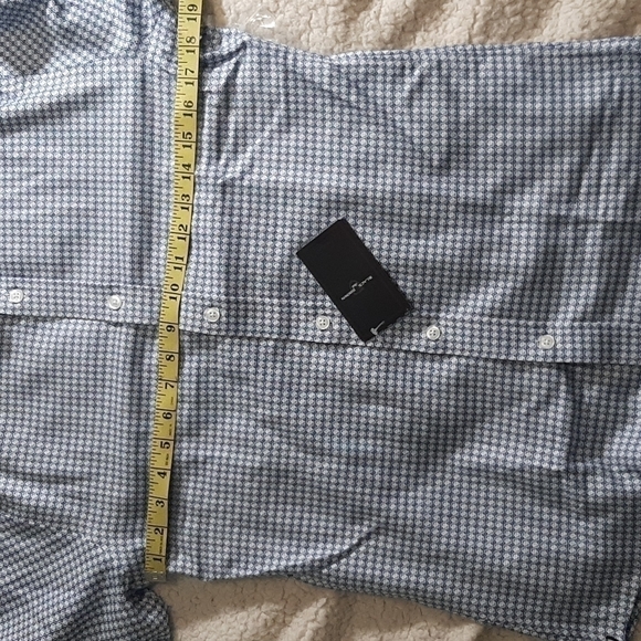 Mens Dress shirt Size Medium Super Slim Blue/white color collar size 15 - Picture 11 of 14